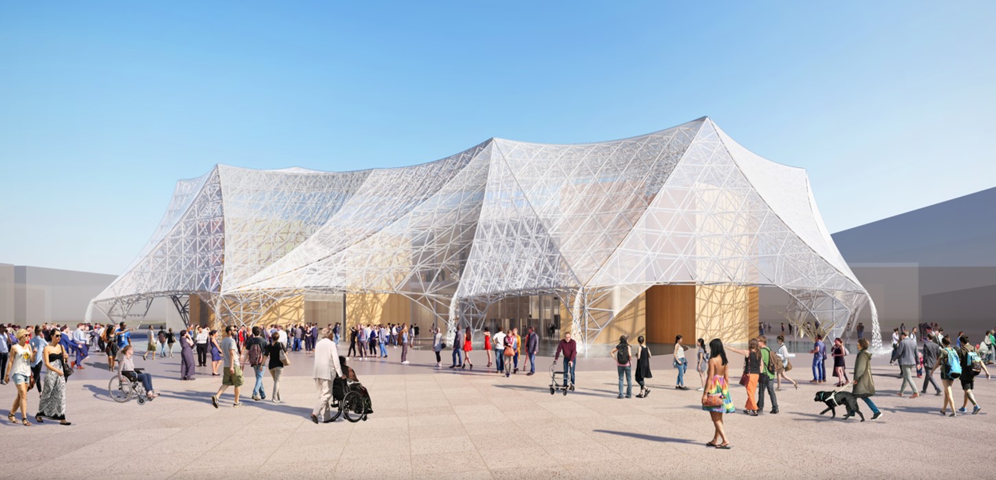 2025 Japan World Expo Osaka Healthcare Pavilion Nest für das Bild des Reborn Pavilion